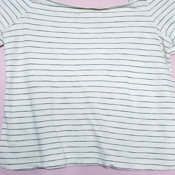 Madewell Cold-Shoulder Tee in Bellamy Stripe - Picture 14 of 15